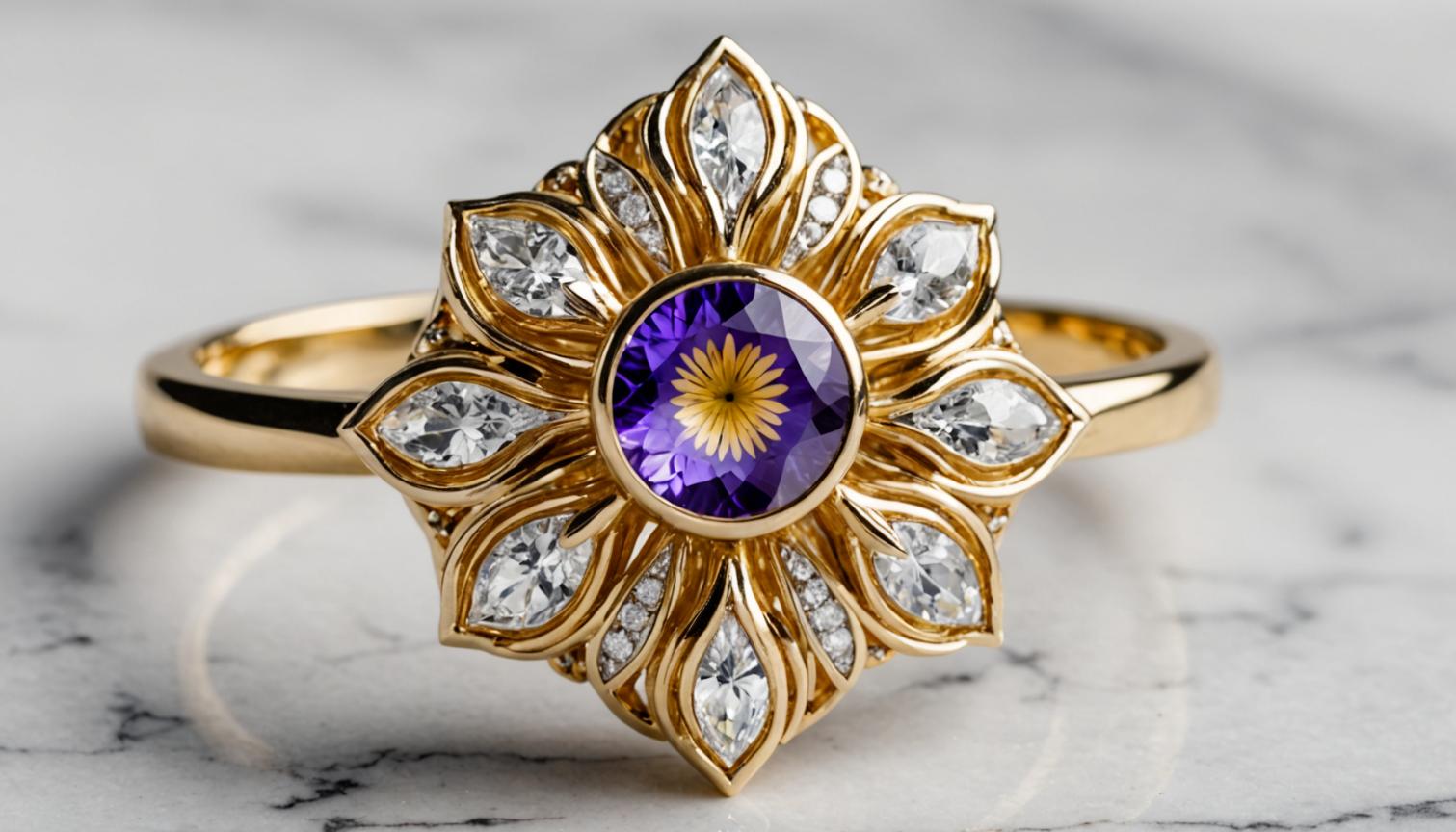 iris gold engagement ring 2