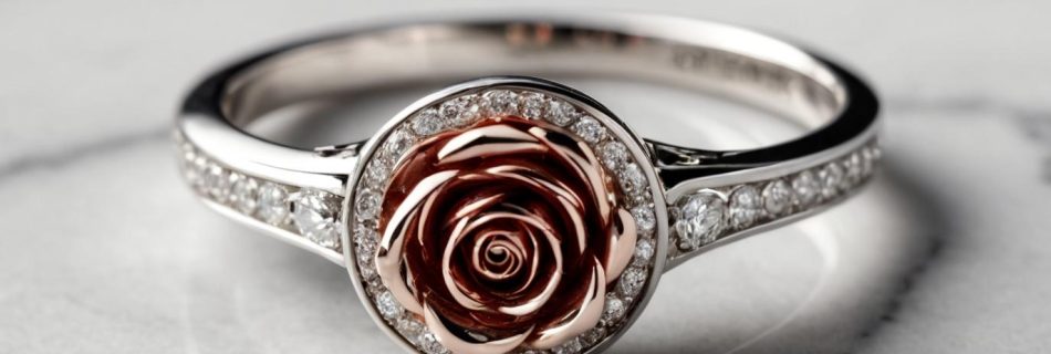 rose engagement ring white gold 2